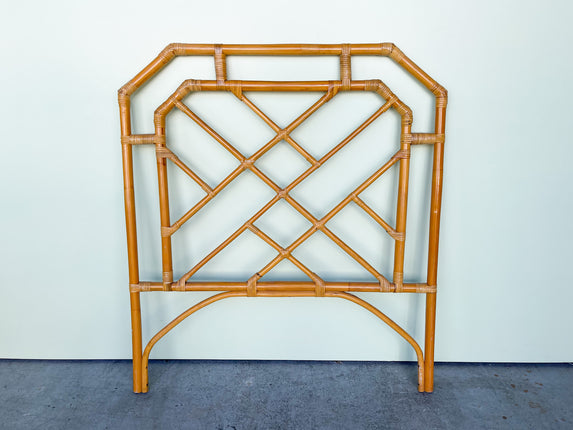 Rattan Chippendale Twin Headboard