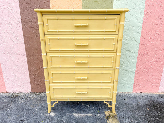 Faux Bamboo Tall Chest