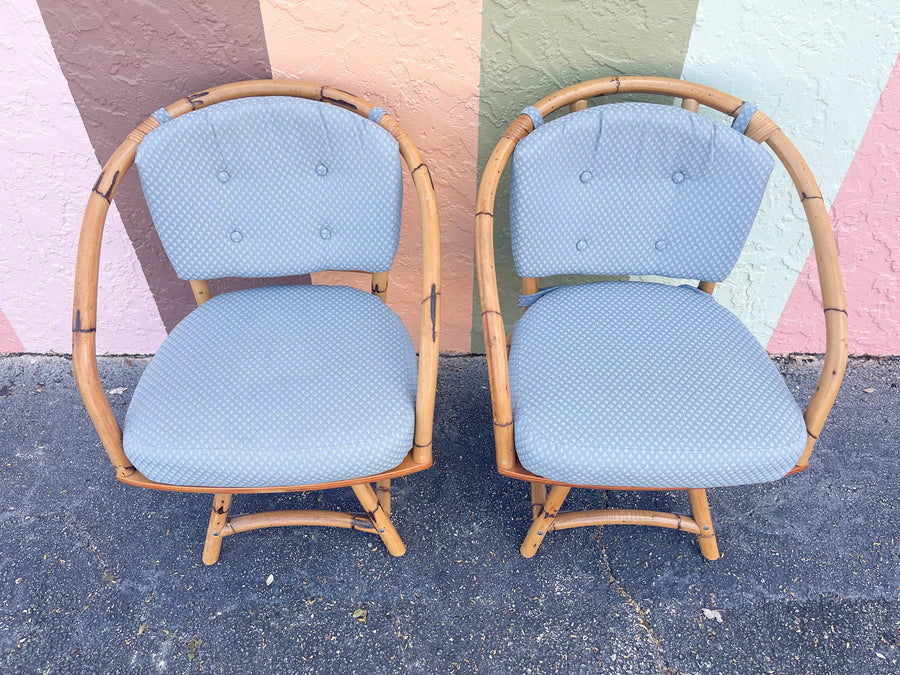 Pair of Cute Old Florida Swivel Chairs