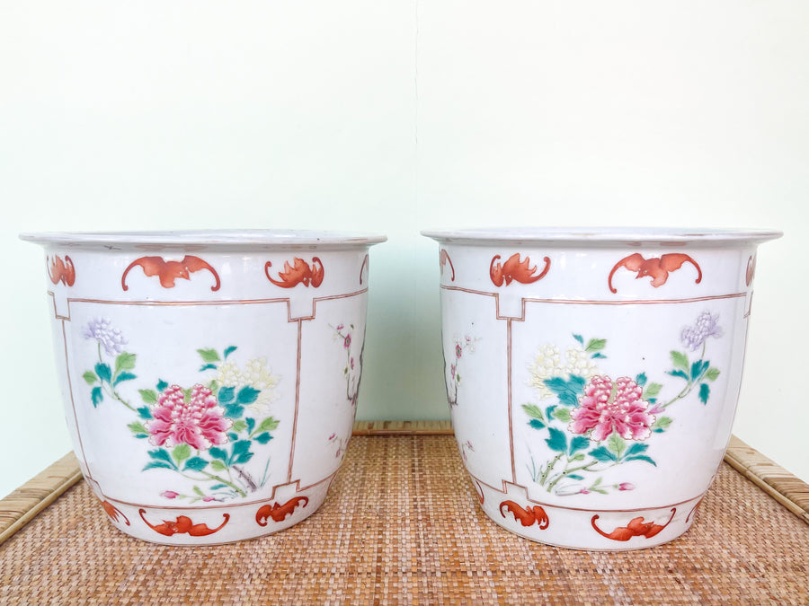 Pair of Chinoiserie Chic Cachepots