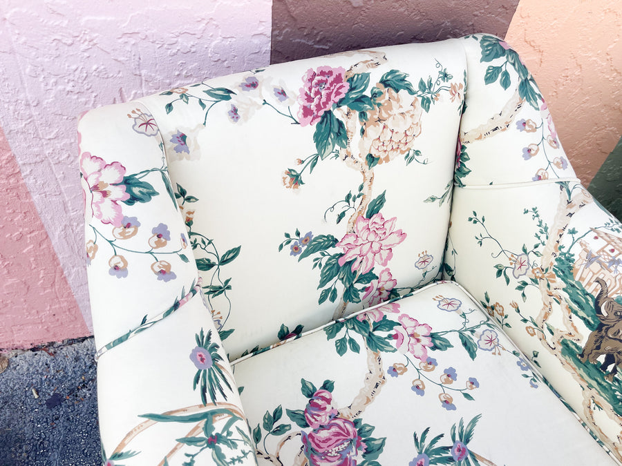 Pair of Perfect Pagoda Upholstered Chairs