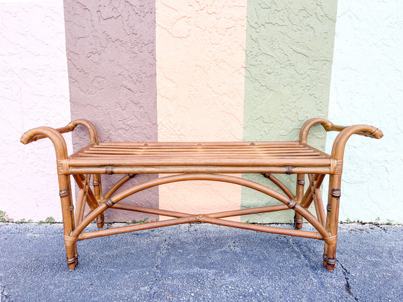 Rattan Pagoda Bench