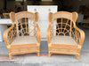 Coastal Rattan High Back Chairs