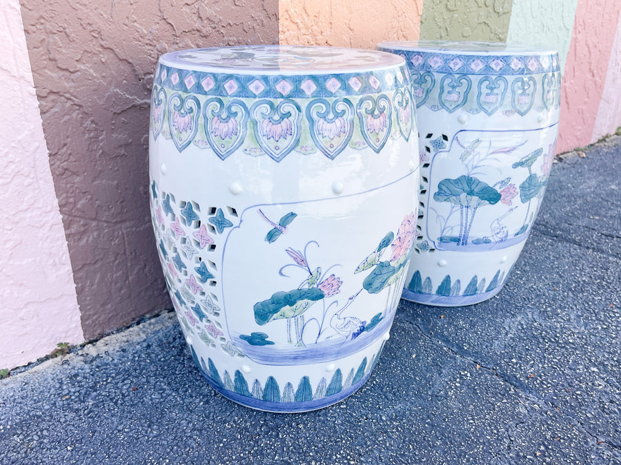 Pair of Palm Beach Pierced Garden Seats
