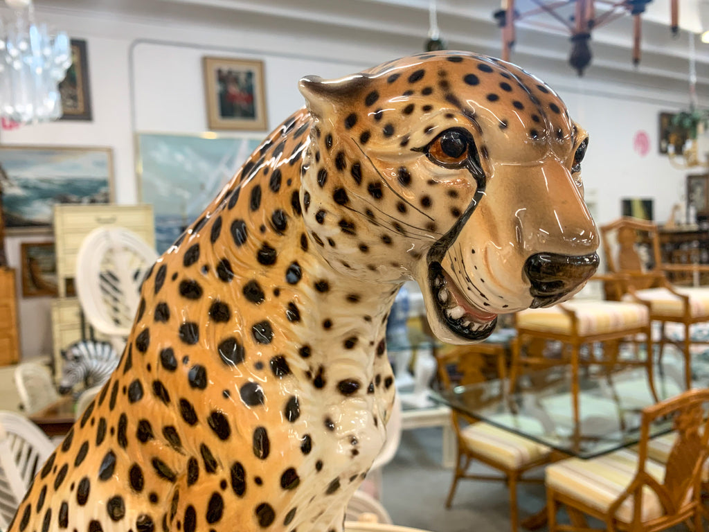 Sold at Auction: Plaster cheetah sculpture (74cm)