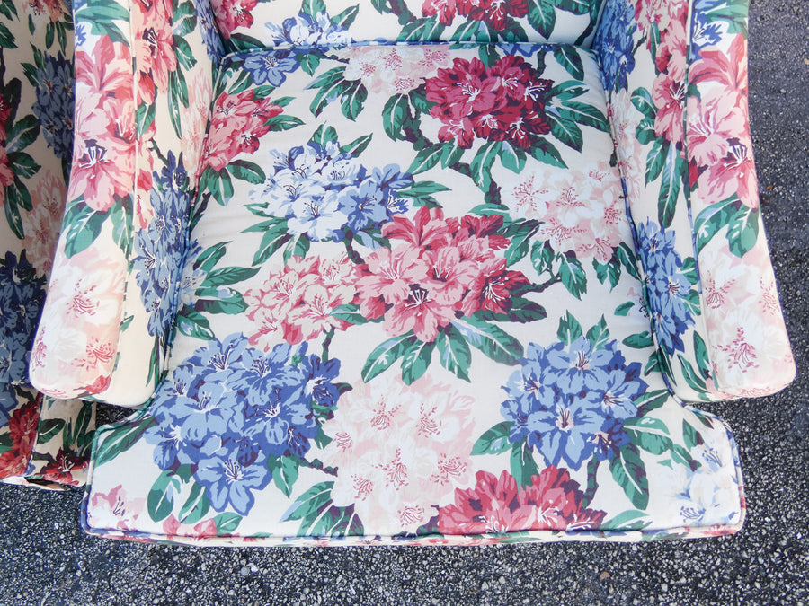 Pair of Floral Upholstered Chairs