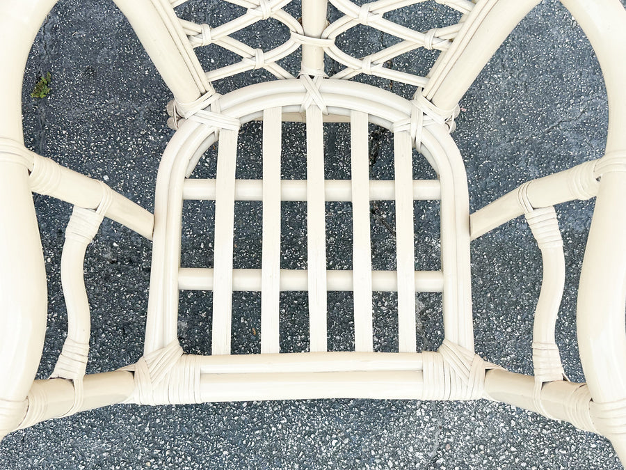 Pair of Ficks Reed Rattan Balloon Back Chairs