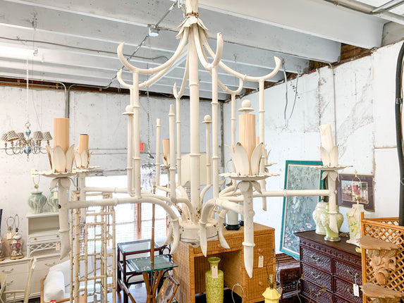 Faux Bamboo Pagoda Chandelier