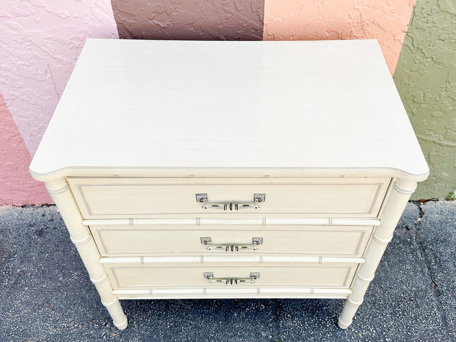 Oversized Faux Bamboo Nightstand