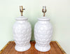 Pair of Ceramic Scallop Lamps