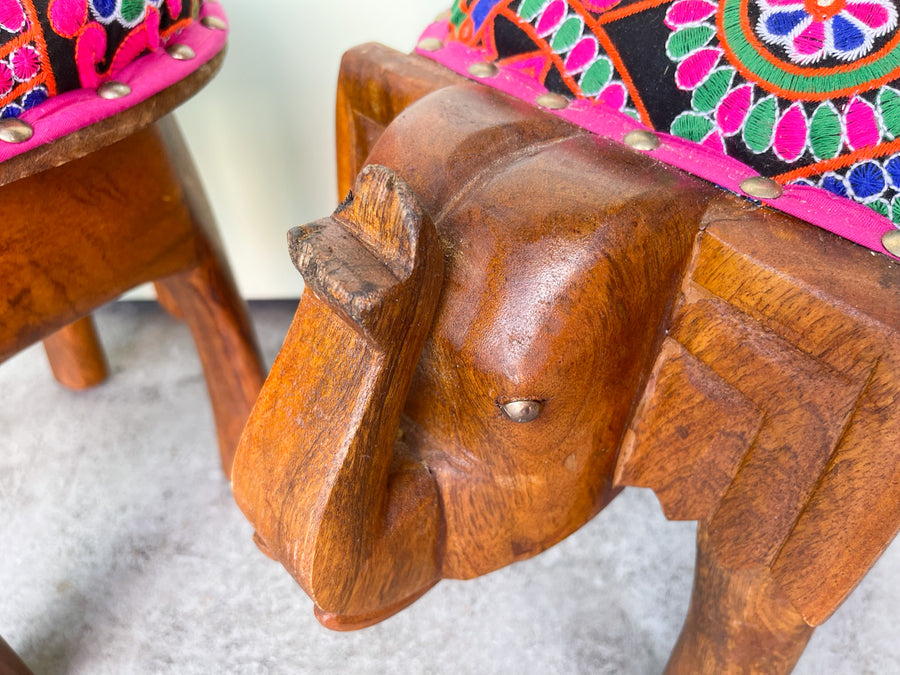 Pair of Petite Elephant Stools