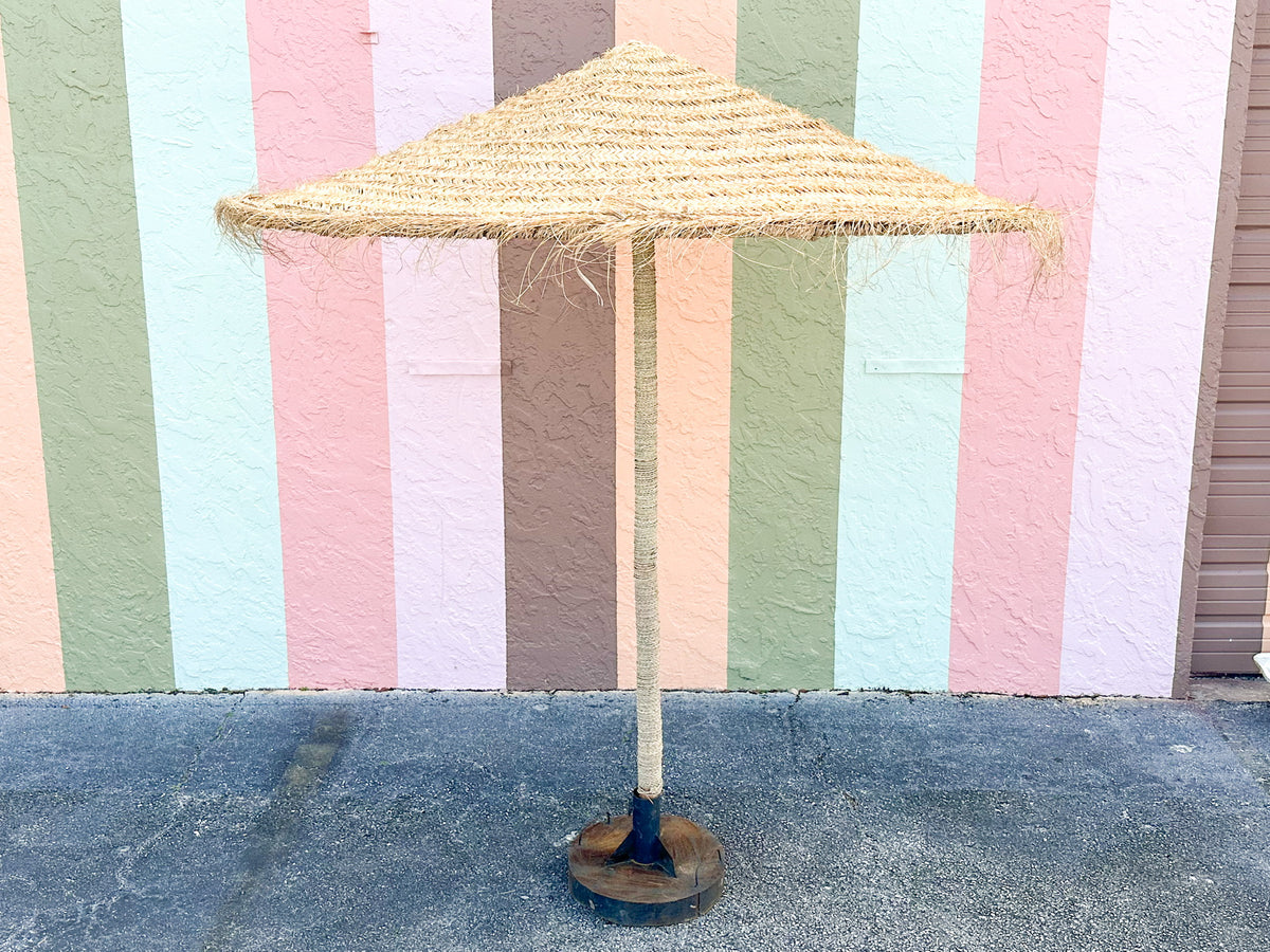 Kips Bay Show House Island Chic Tiki Umbrella and Stand
