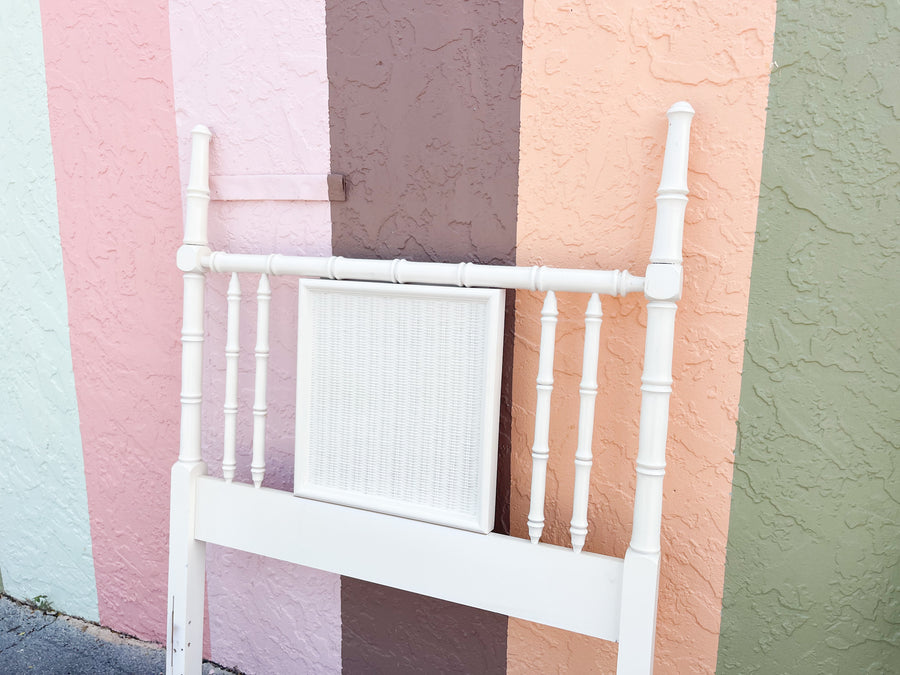 Pair of Palm Beach Chic Faux Bamboo Twin Headboards