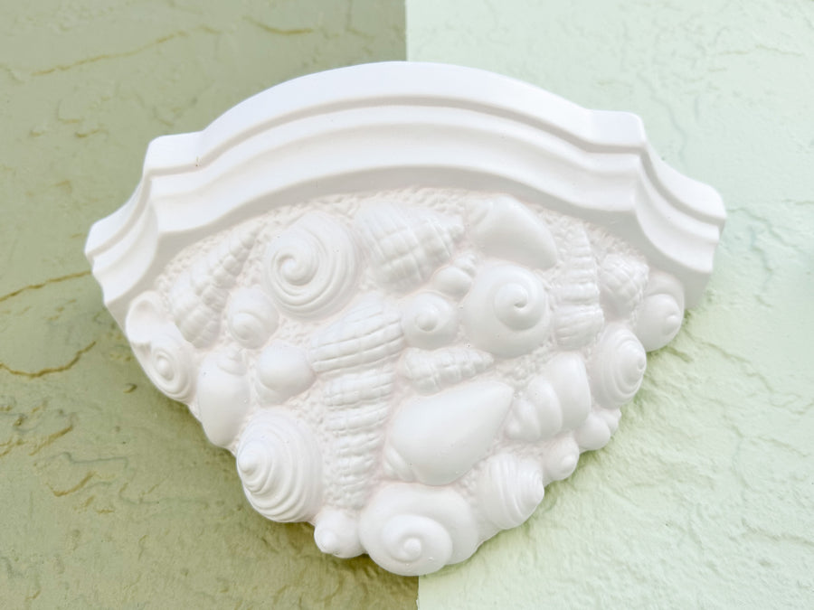 Pair of Coastal Shell Wall Shelves