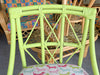 Pair of Bright Green Rattan Chairs