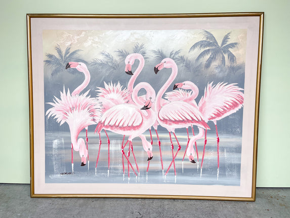 Warehouse Wednesday Sale: Large Fab Flamingo Painting