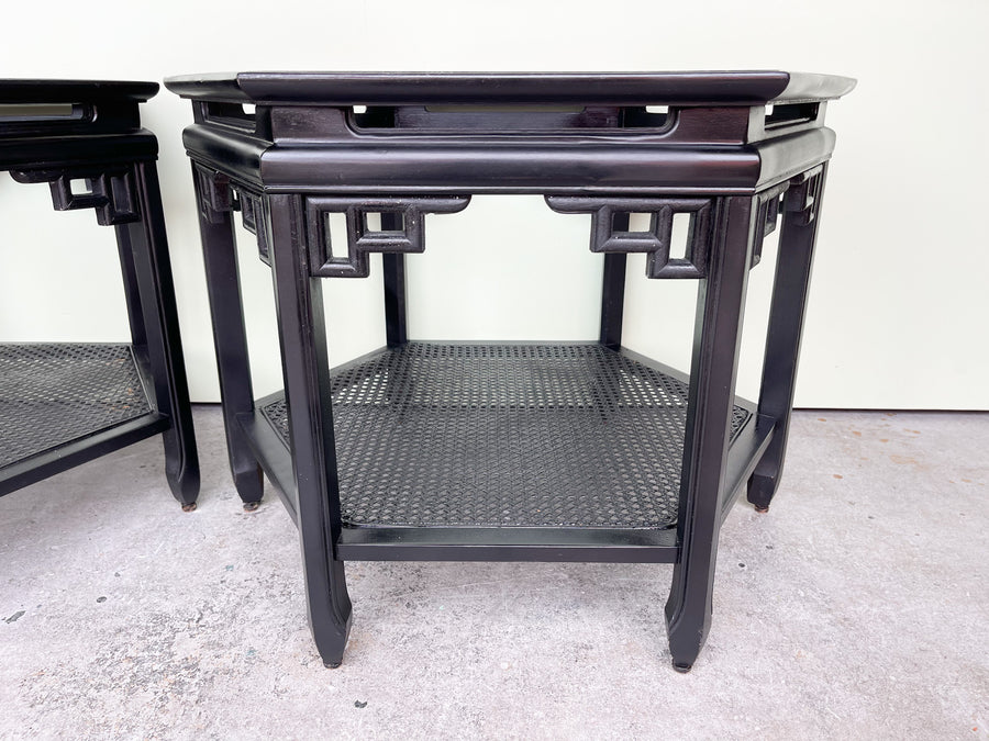 Pair of Fretwork Octagon Side Tables