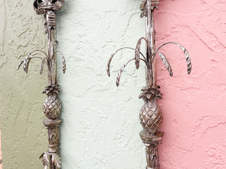 Pair of Pineapple and Bow Wall Sconces