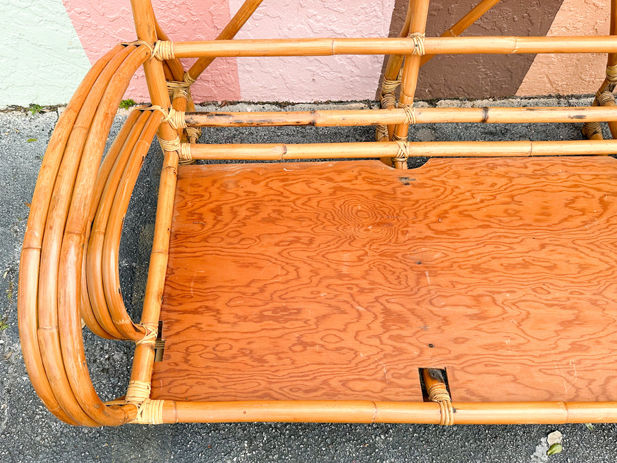Horseshoe Style Rattan Sofa