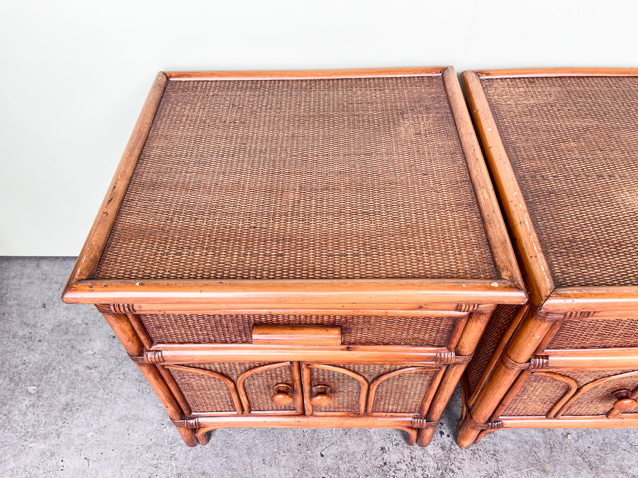 Pair of Cute Rattan Night Stands