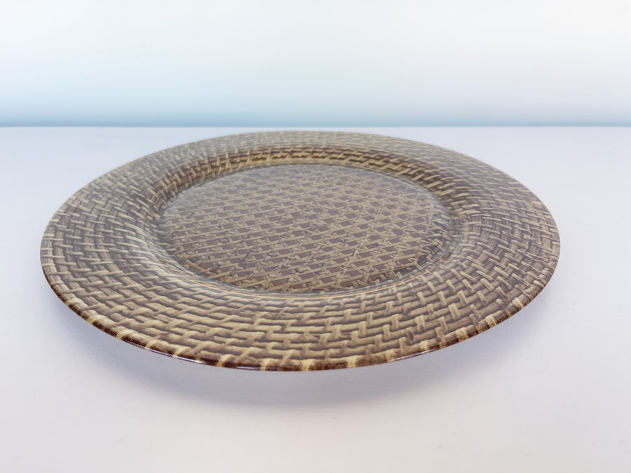 Set of Ten Faux Cane Chargers