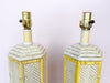 Pair of Plaster Faux Bamboo Lamps