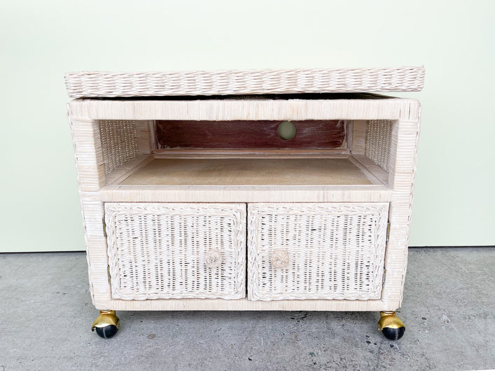 Rattan Cart with Swivel Top