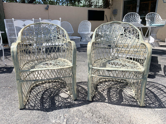 Pair of Webspun Club Chairs