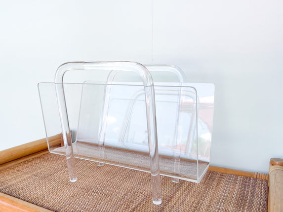 Lucite Magazine Rack