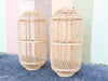 Pair of Large Rattan Lanterns