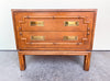 Pair of Handsome Ficks Reed Faux Bamboo Oversized Nightstands