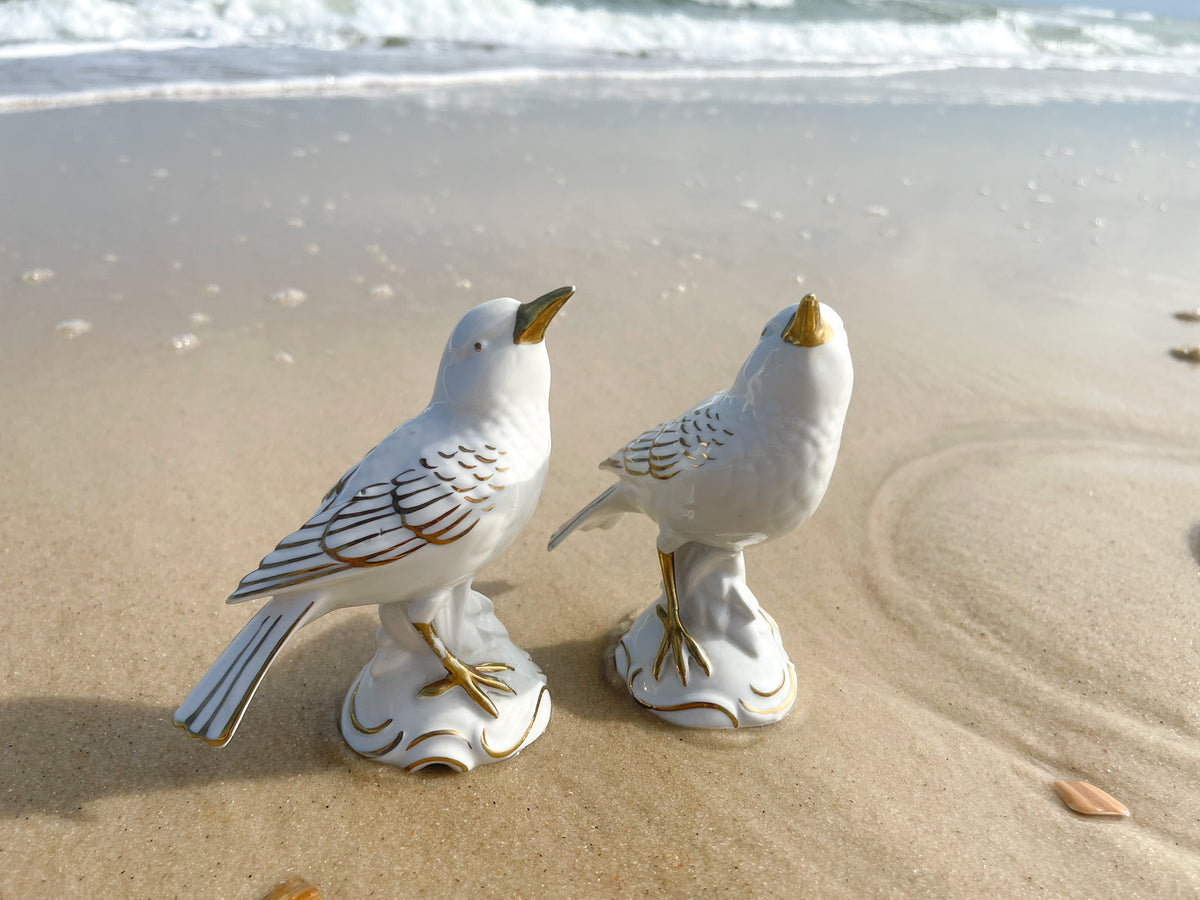 Pair of Porcelain Song Birds