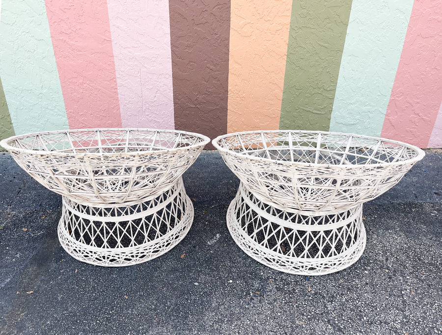Pair of Fab Webspun Papasan Chairs