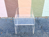 Lucite Waterfall Side Table with Magazine Rack