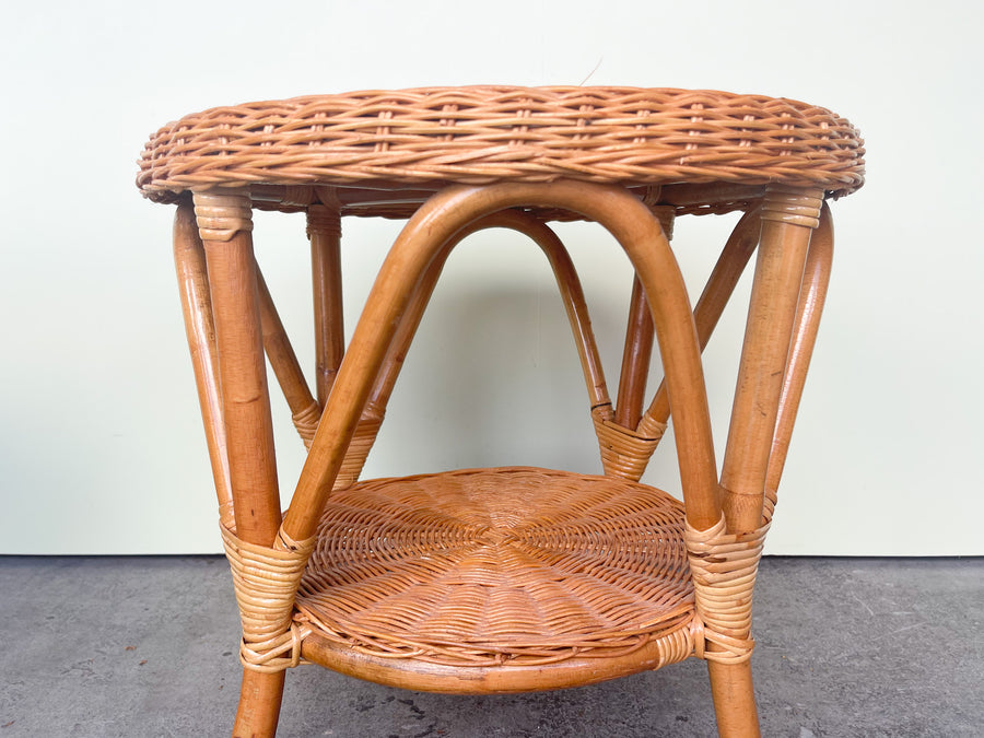 Pair of Wicker Side Tables