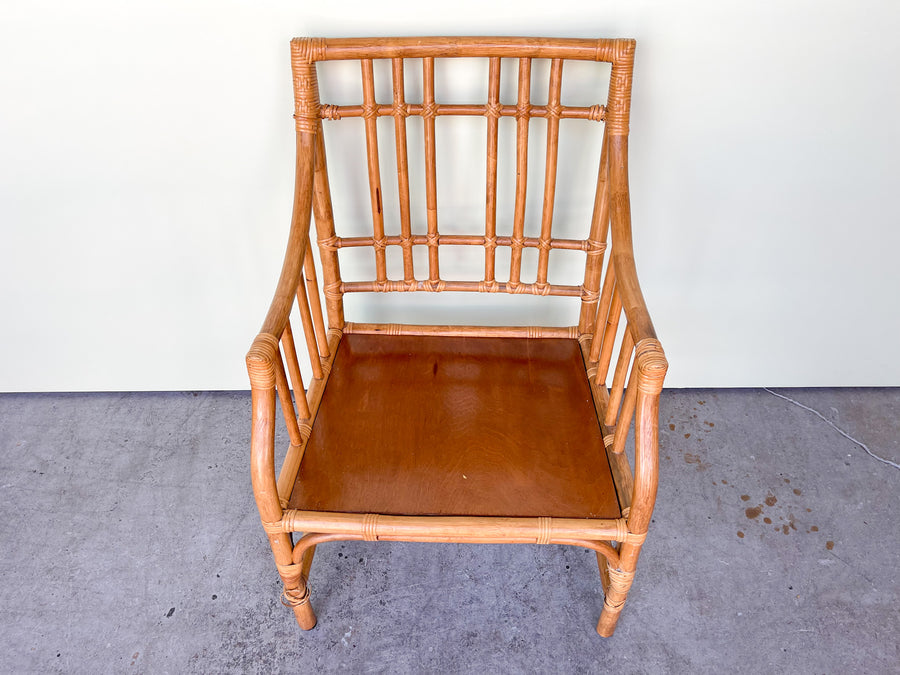 Pair of Rattan Arm Chairs