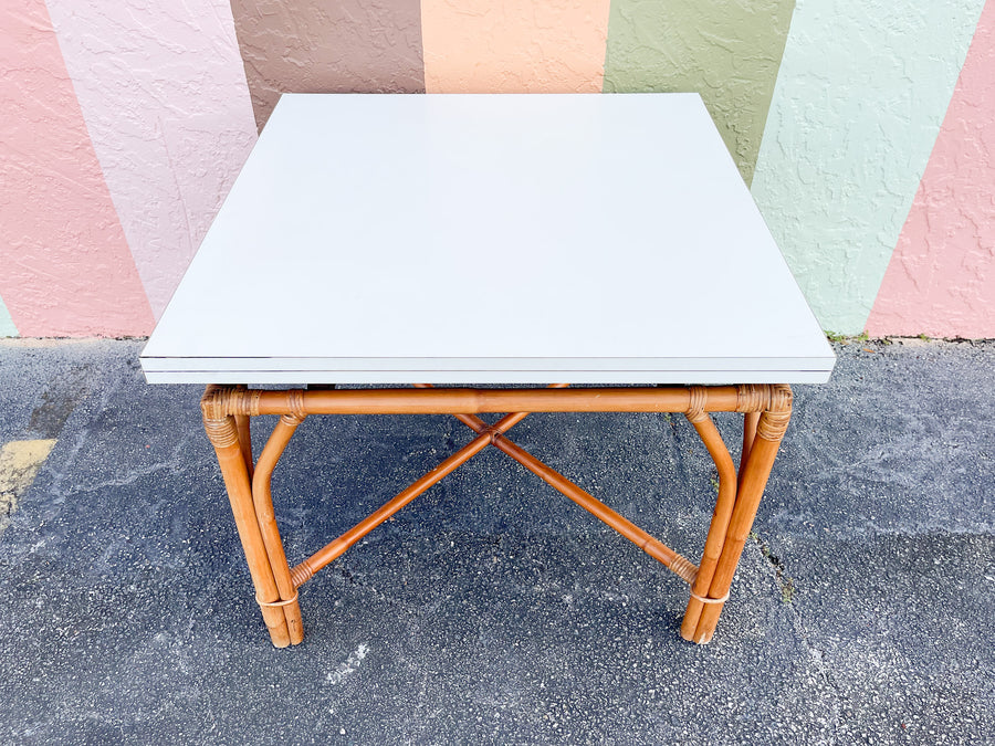 Ficks Reed Flip Top Rattan Game Table