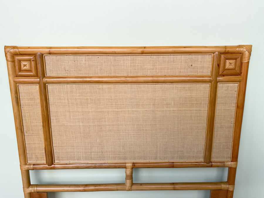Pair of Twin Seagrass Rattan Headboards