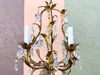 Petite Italian Gilt Chandelier with Crystals