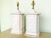 Pair of Faux Bamboo Pagoda Lamps