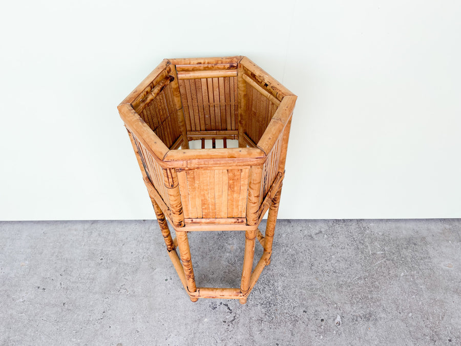 Tortoiseshell Rattan Champagne Stand