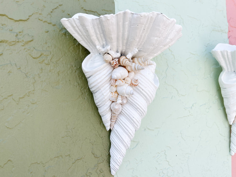 Pair of Shellgance Wall Sconces