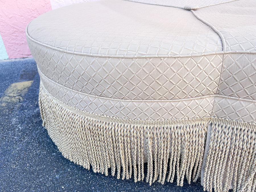 Oversized Regency Ottoman on Casters