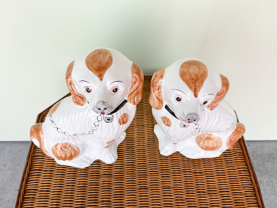 Pair of Caramel Dog Figurines