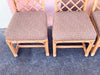 Set of Four Lattice Back Rattan Chairs