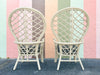 Pair of Ficks Reed Rattan Balloon Back Chairs