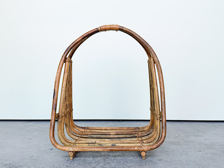 Warehouse Wednesday: Burnt Rattan Magazine Rack
