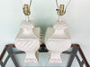 Pair of Faux Bamboo Urn Lamps