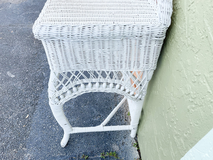 Warehouse Wednesday Sale: Petite Wicker Vanity and Stool