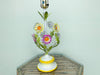 Colorful Floral Tole Lamp